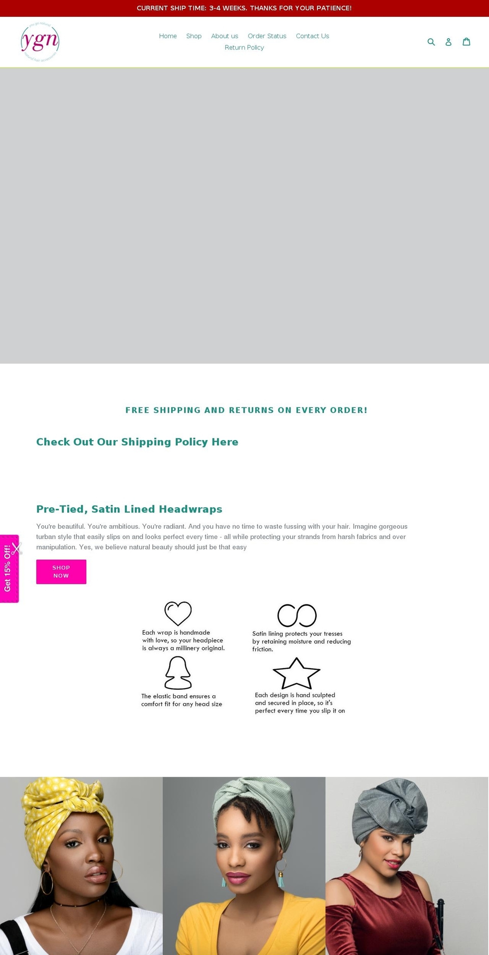 yougonatural.com shopify website screenshot