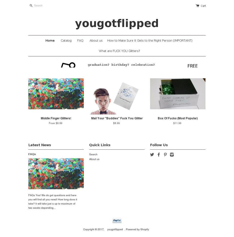 yougotflipped.com shopify website screenshot