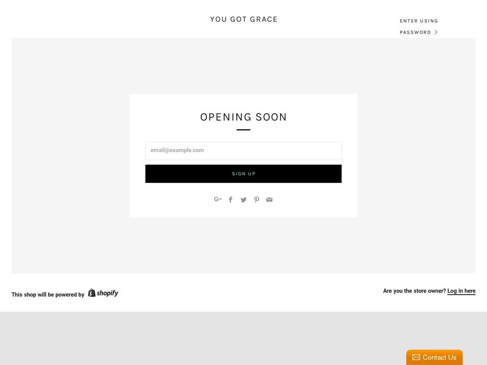 yougotgrace.com — Shopify storefront screenshot