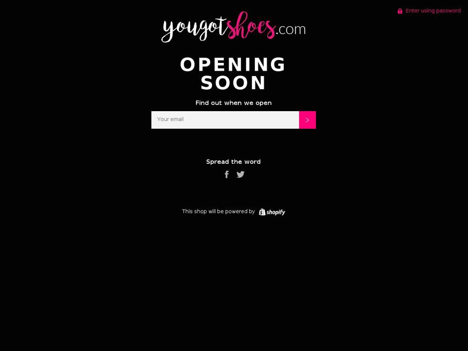yougotshoes.com shopify website screenshot