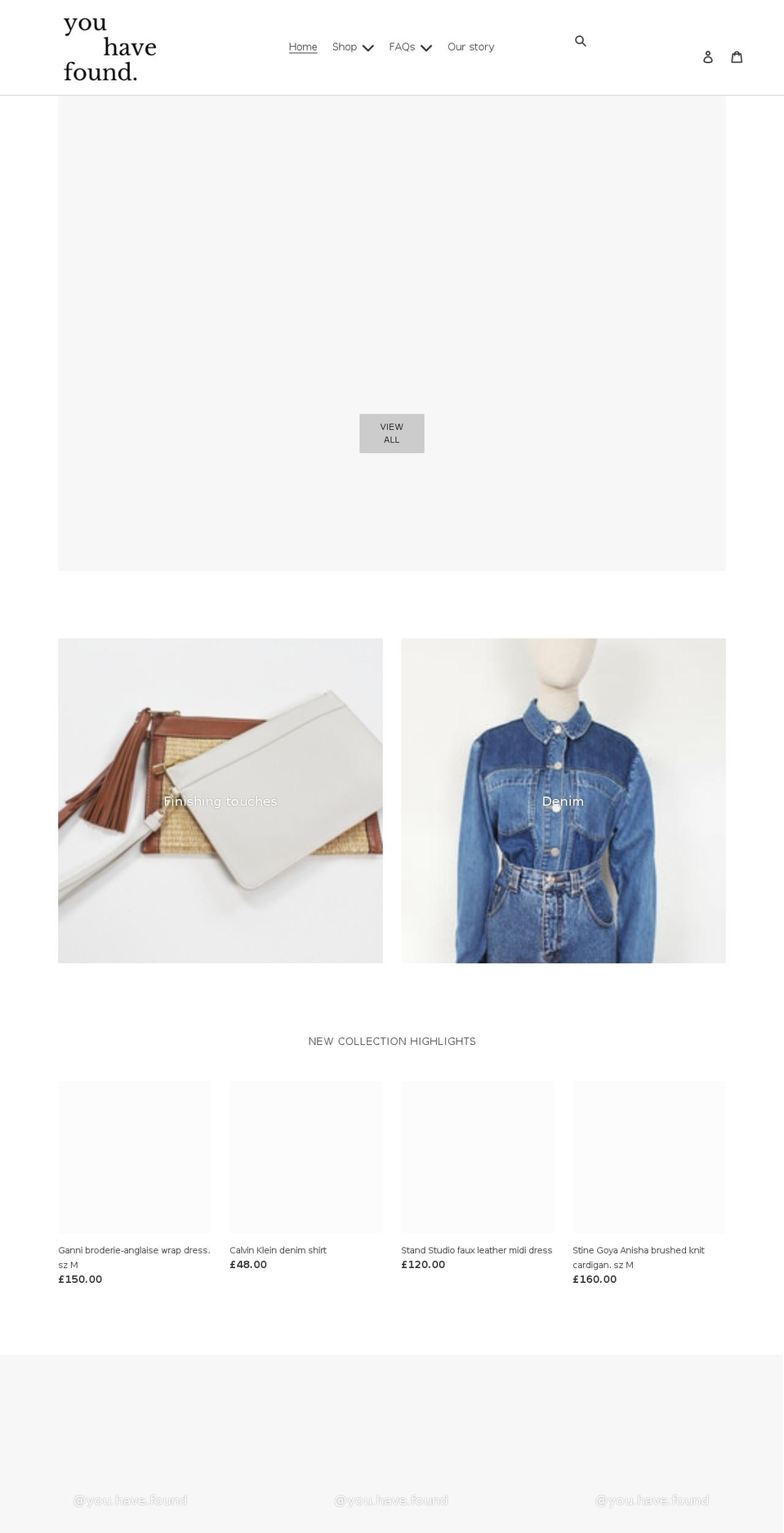 youhavefound.co.uk shopify website screenshot