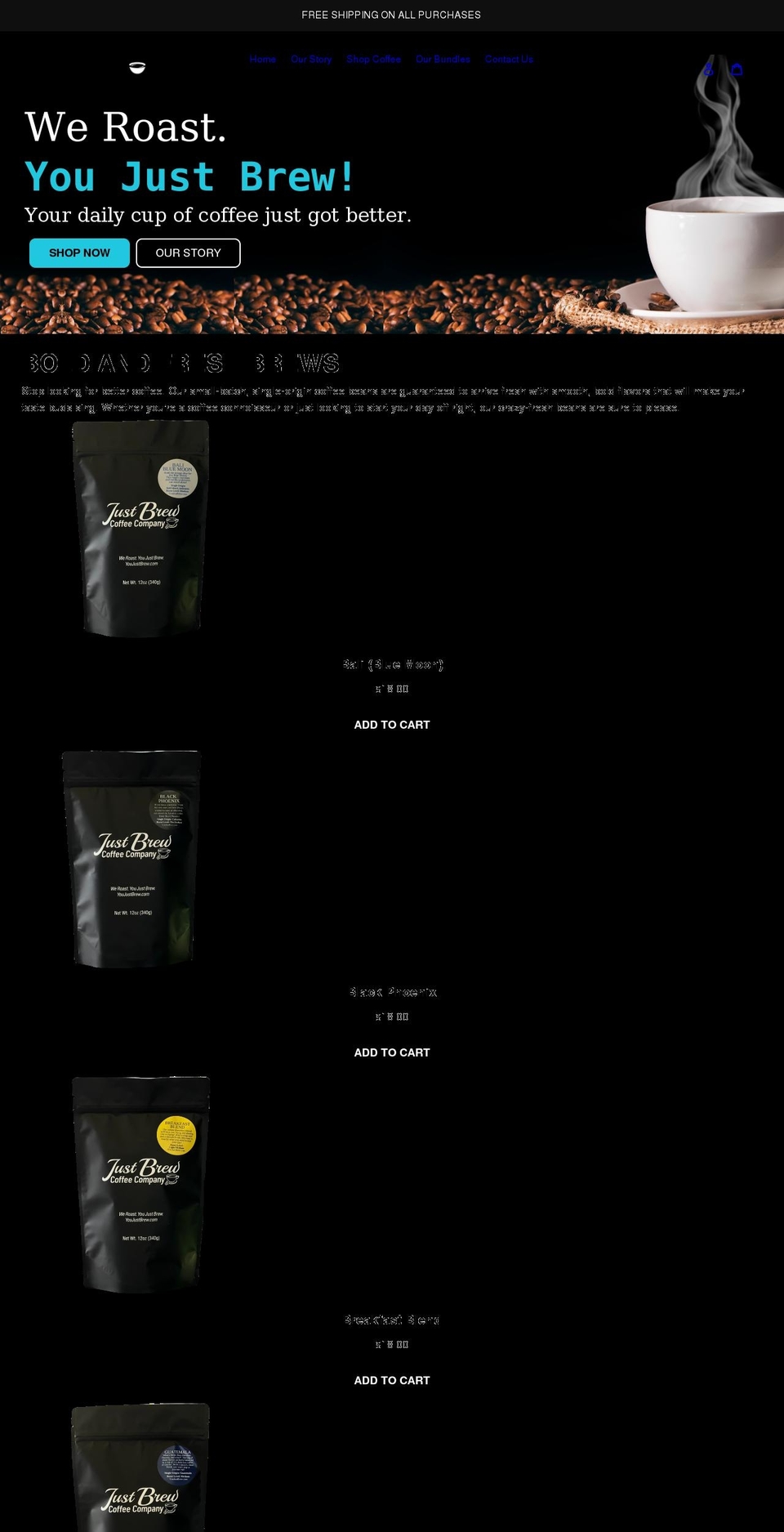 youjustbrew.com shopify website screenshot