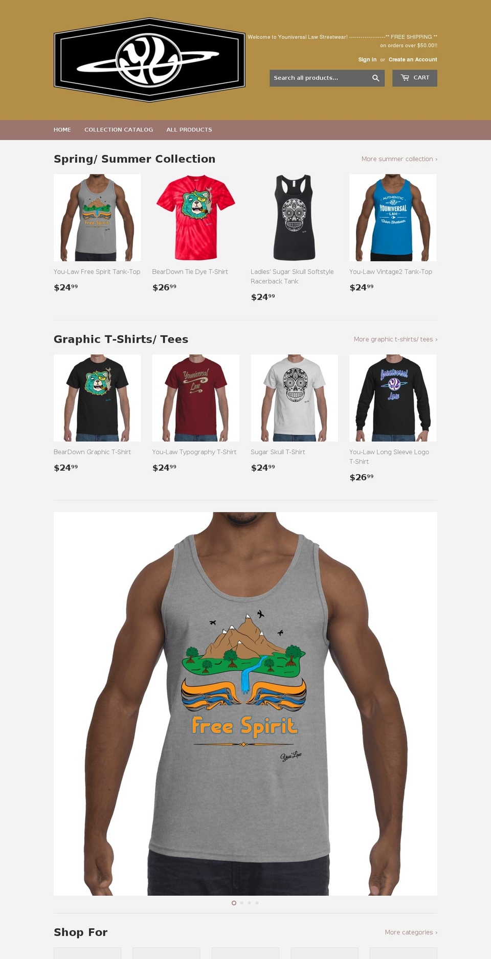 youlawbrand.com shopify website screenshot