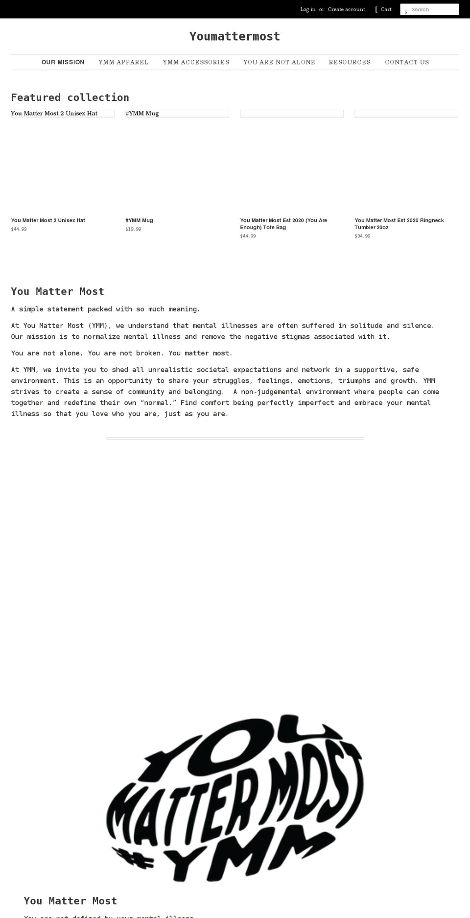 youmattermost.ca shopify website screenshot