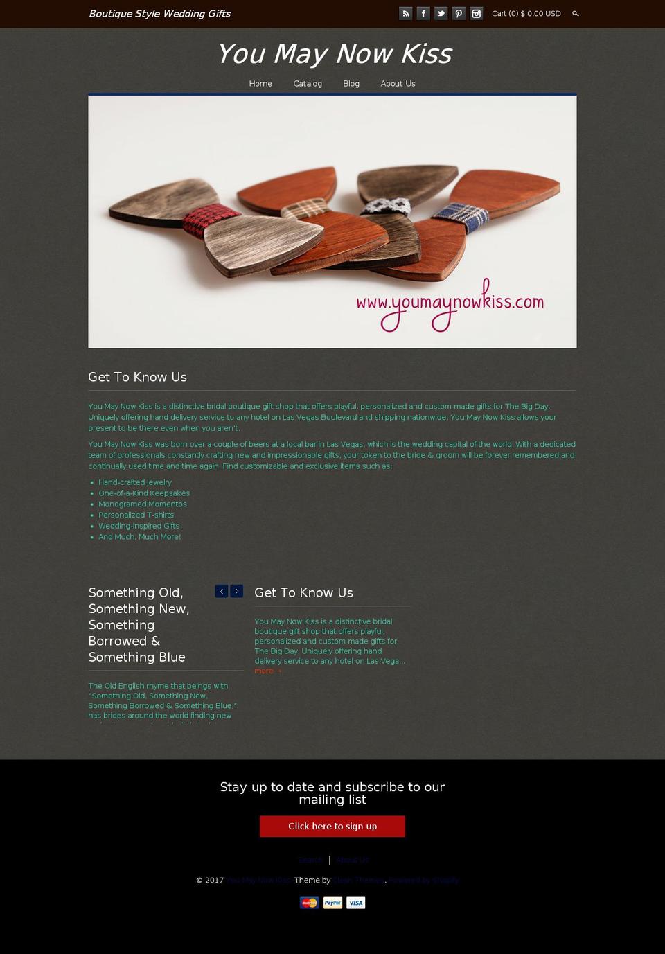 youmaynowkiss.com shopify website screenshot