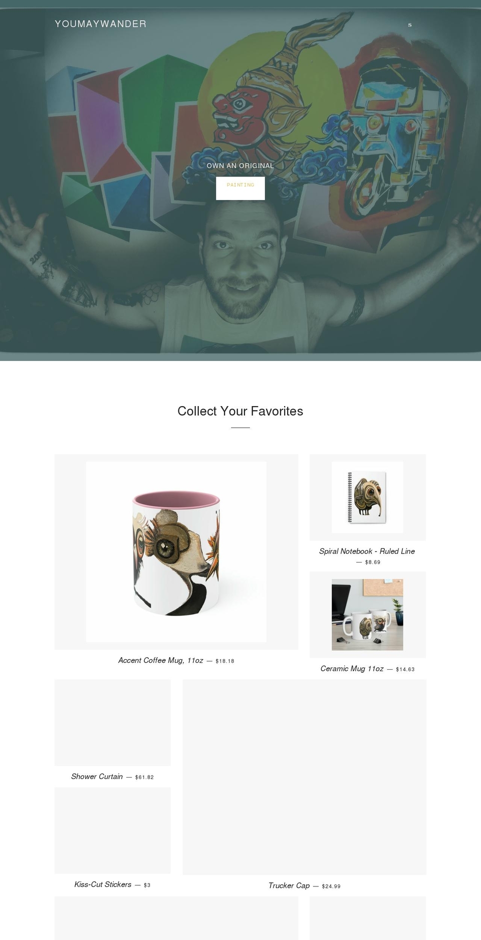 youmaywander.com shopify website screenshot