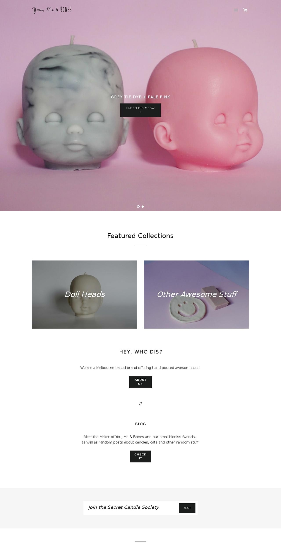 youmeandbones.com.au shopify website screenshot