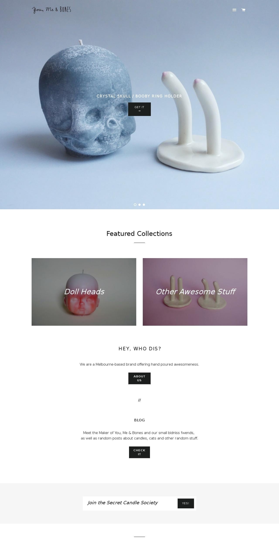 youmeandbones.com shopify website screenshot