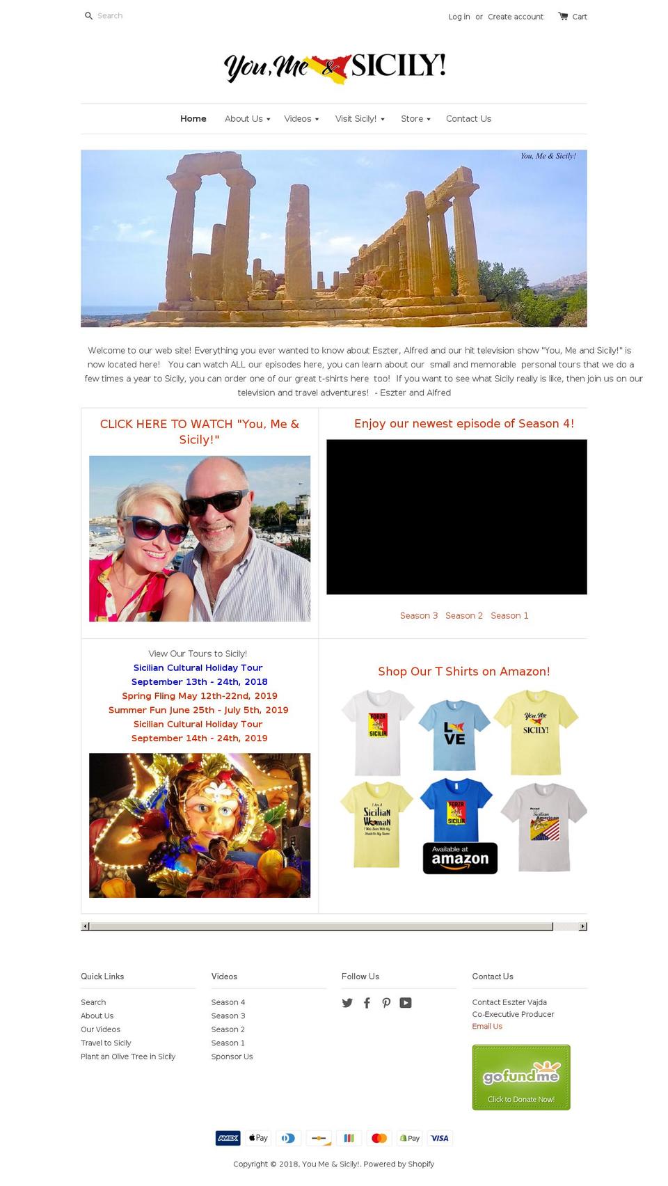 youmeandsicily.com shopify website screenshot