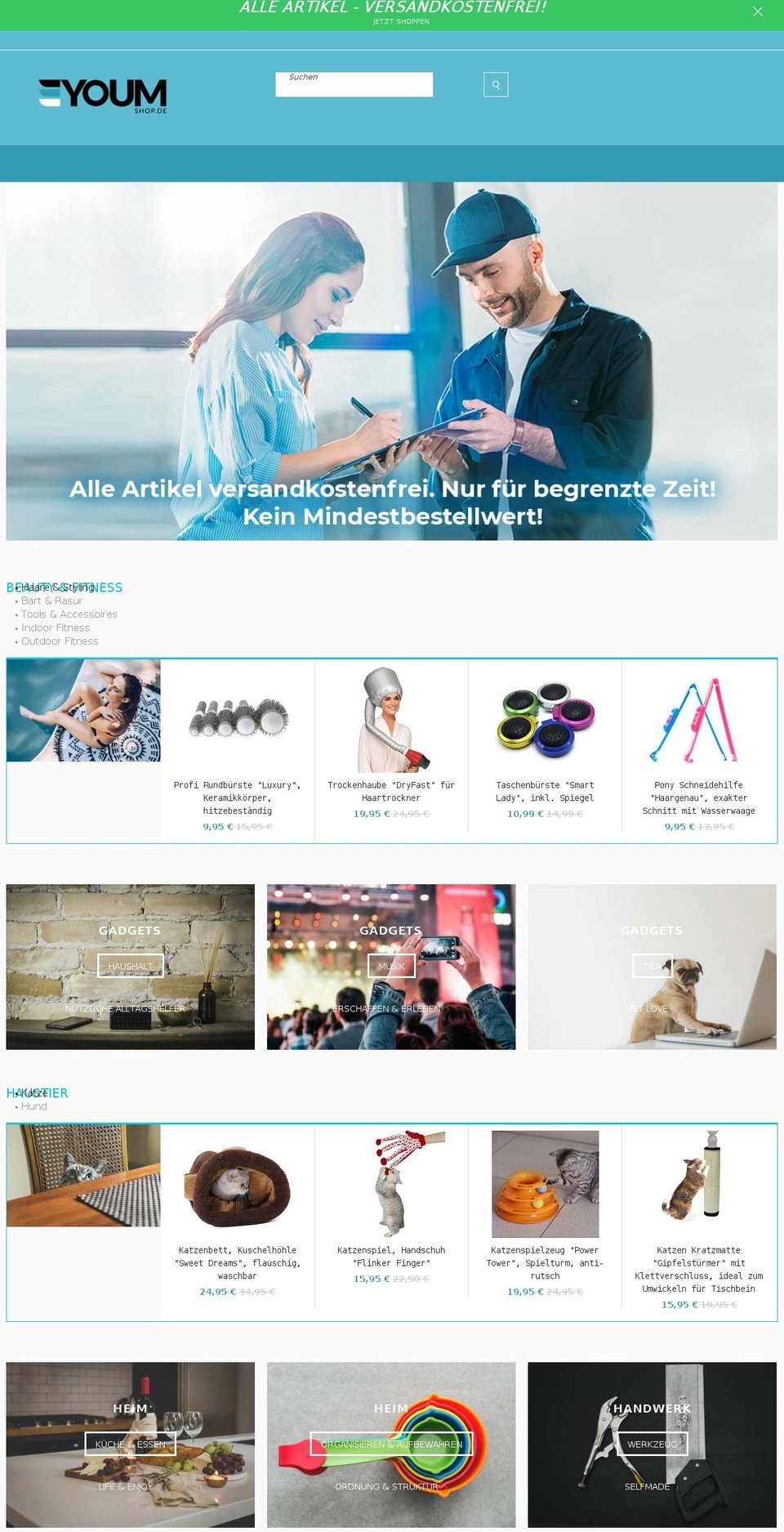 youmshop.de shopify website screenshot