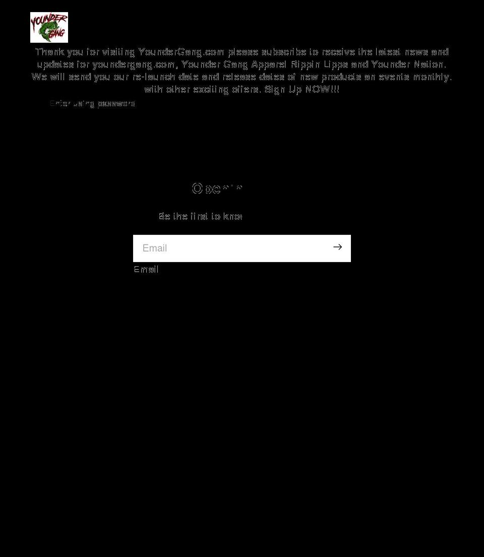 youndergang.com shopify website screenshot