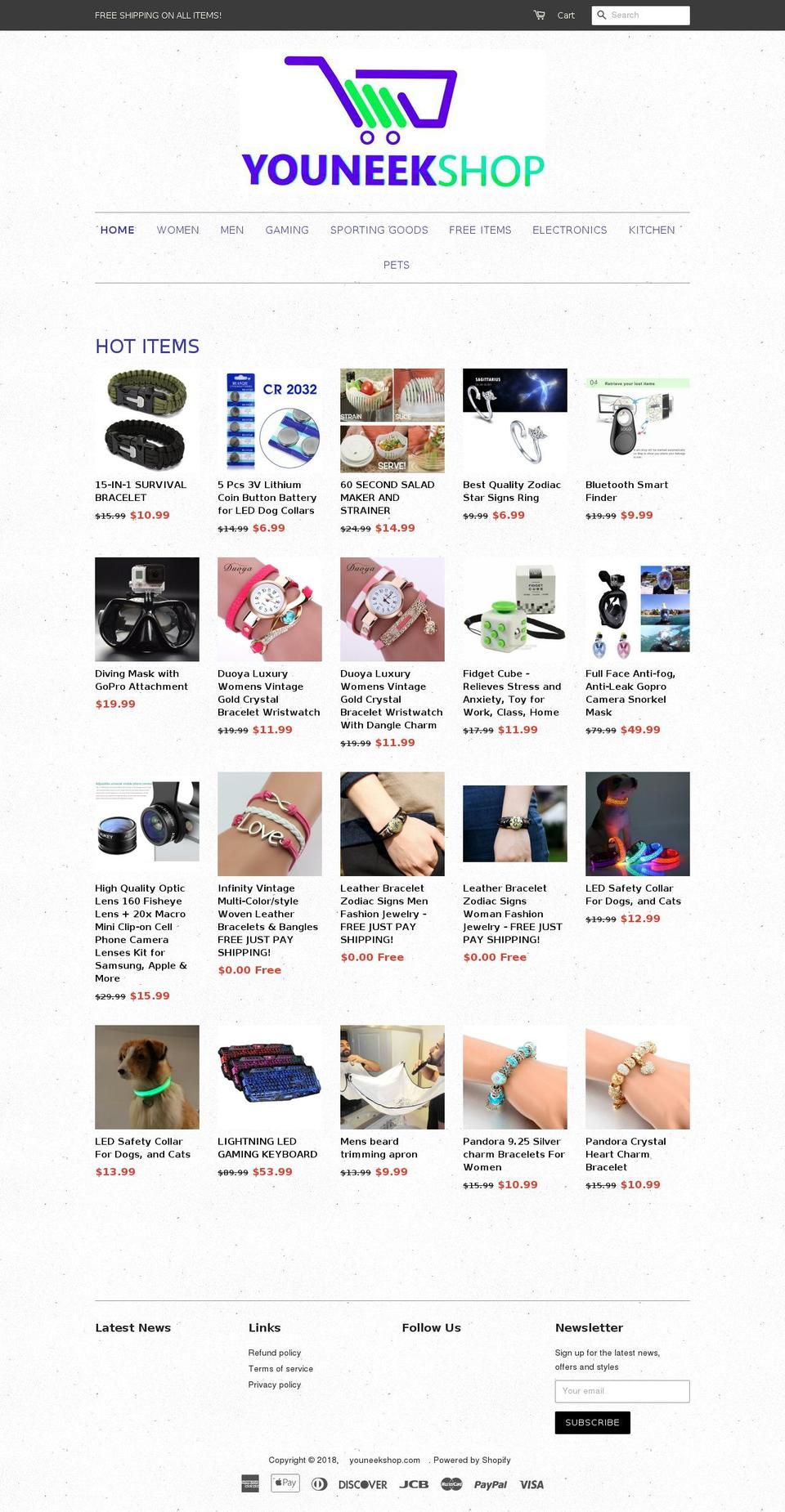 youneekshop.com — Shopify storefront screenshot