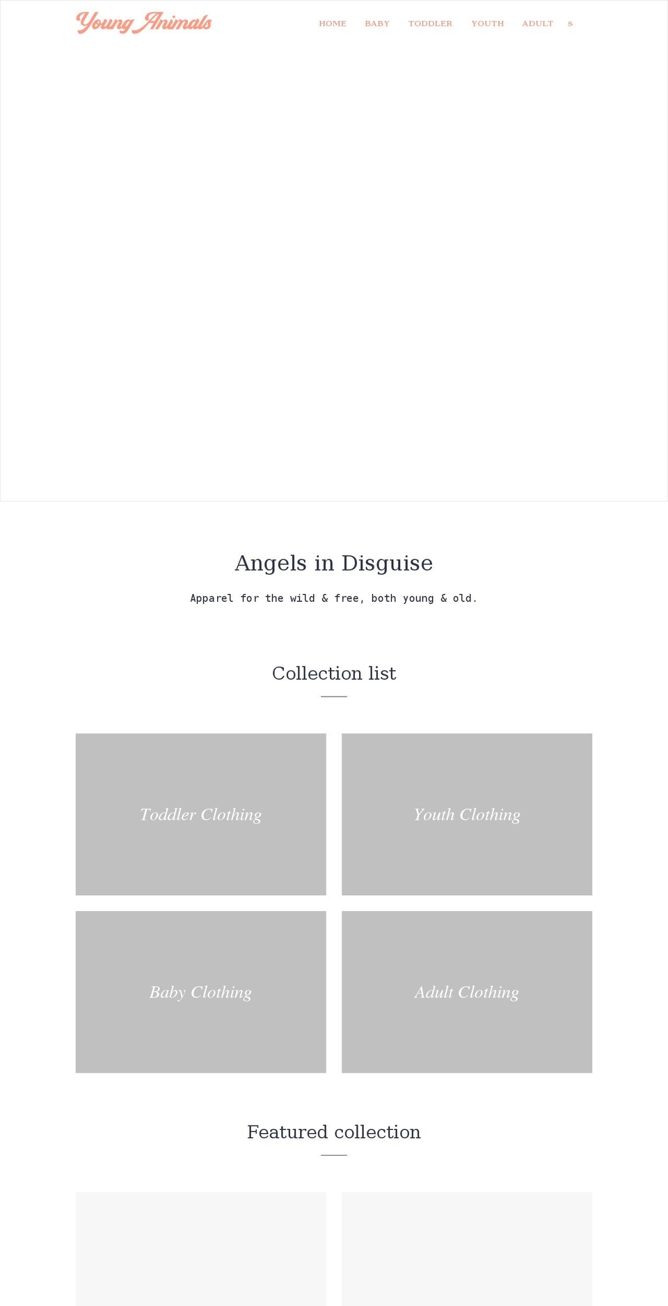 young-animals.com shopify website screenshot