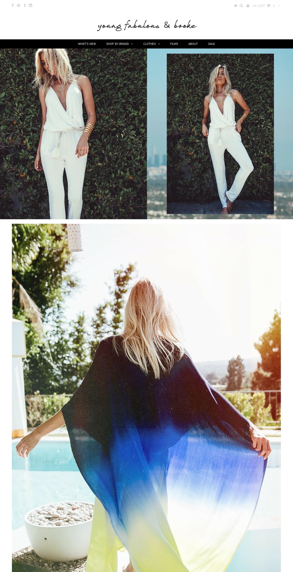 young-fabulous-broke.com shopify website screenshot