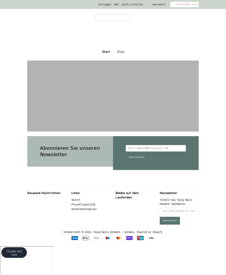 young-nails.de shopify website screenshot