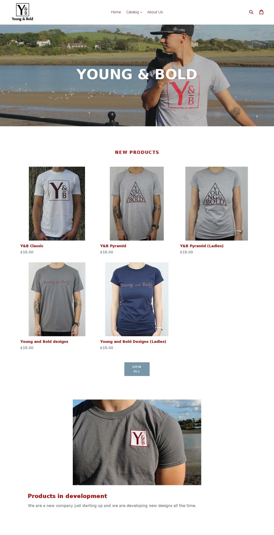 youngandbolddesigns.com — Shopify storefront screenshot