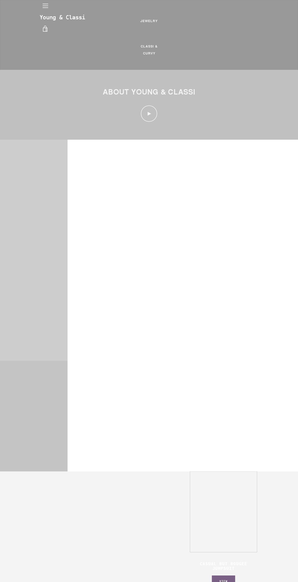 youngandclassi.com shopify website screenshot