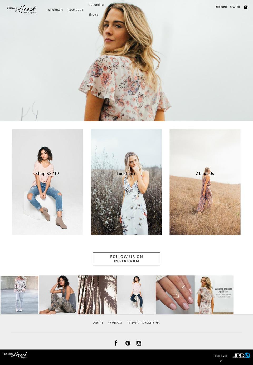 youngatheart213.com shopify website screenshot