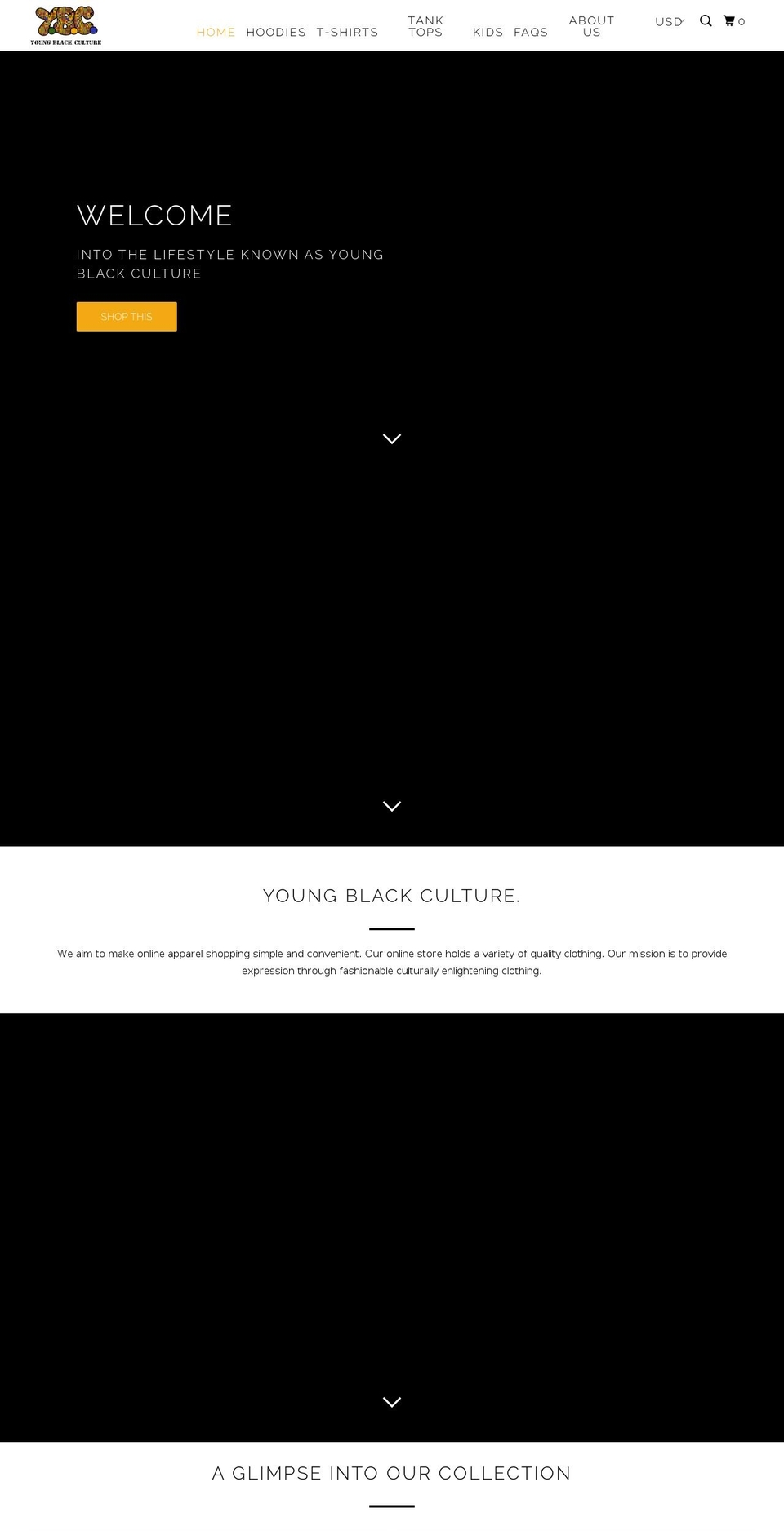 youngblackculture.com shopify website screenshot