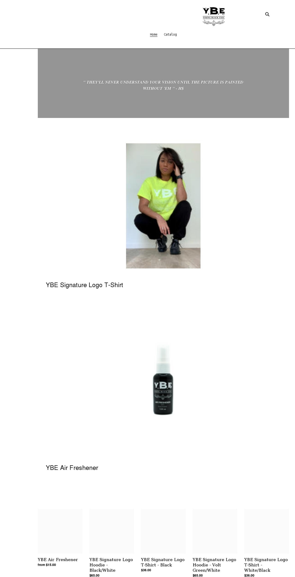 youngblackexec.com shopify website screenshot