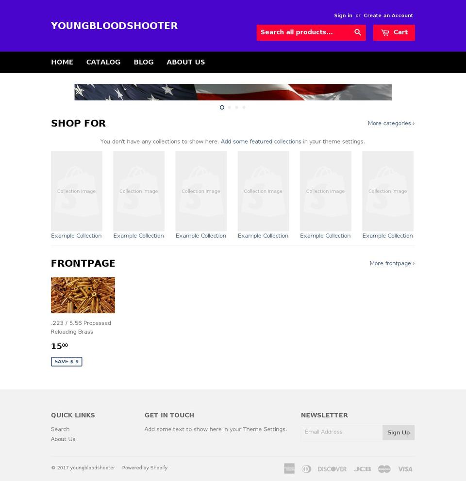 youngbloodshooter.com shopify website screenshot