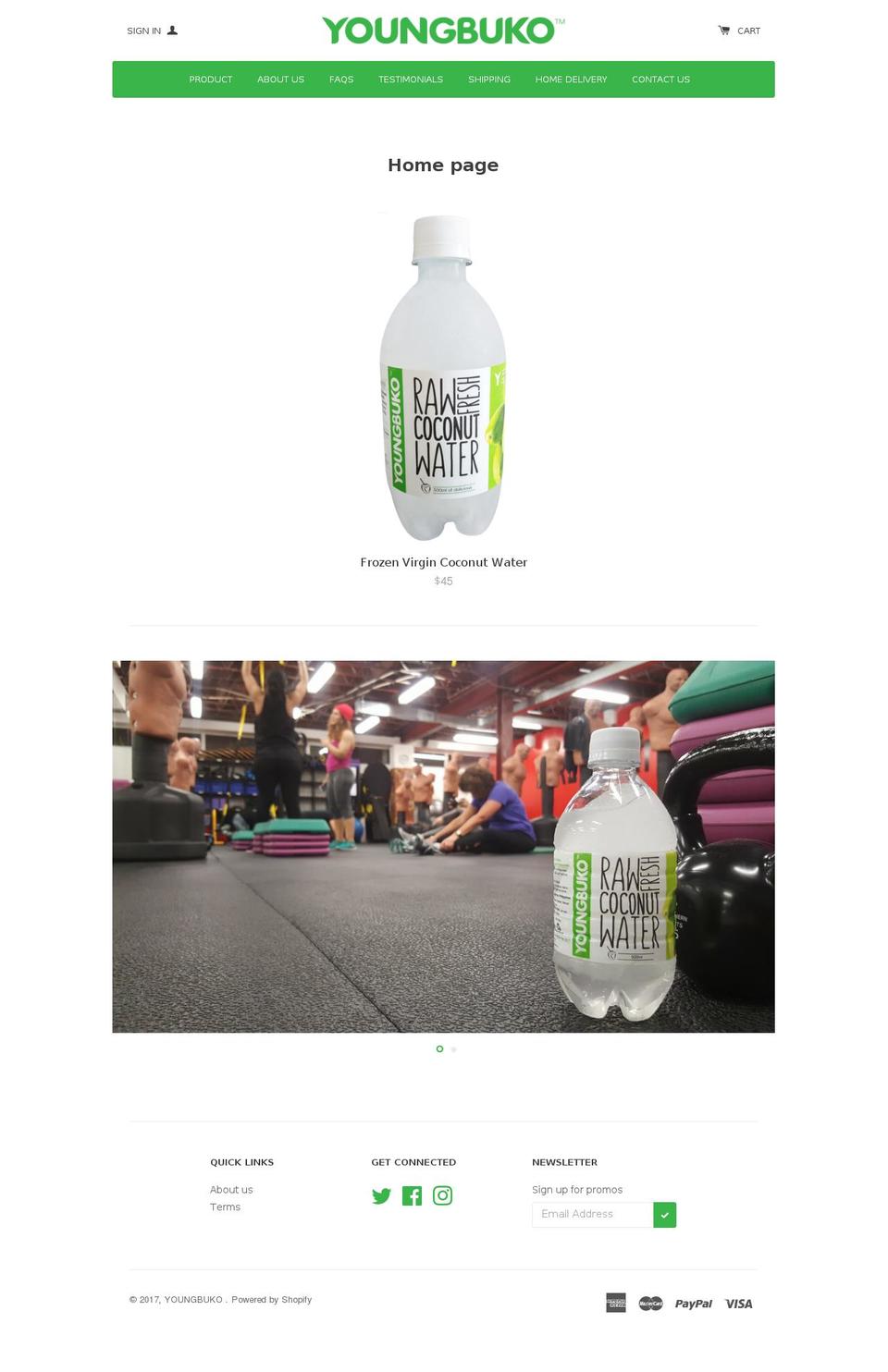 youngbuko.com shopify website screenshot