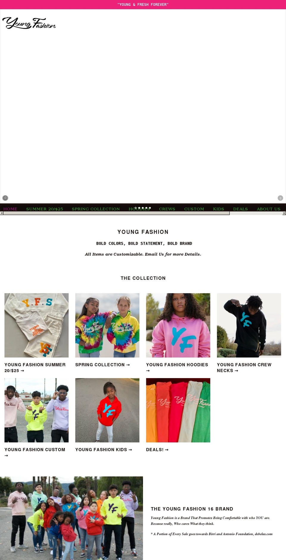 youngfashion16.com shopify website screenshot