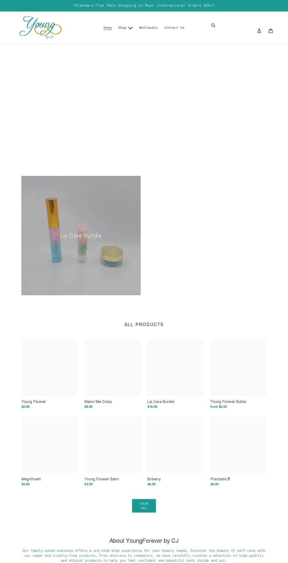 youngforeverbycj.com shopify website screenshot