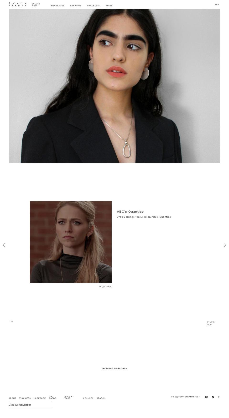 youngfrankk.com shopify website screenshot