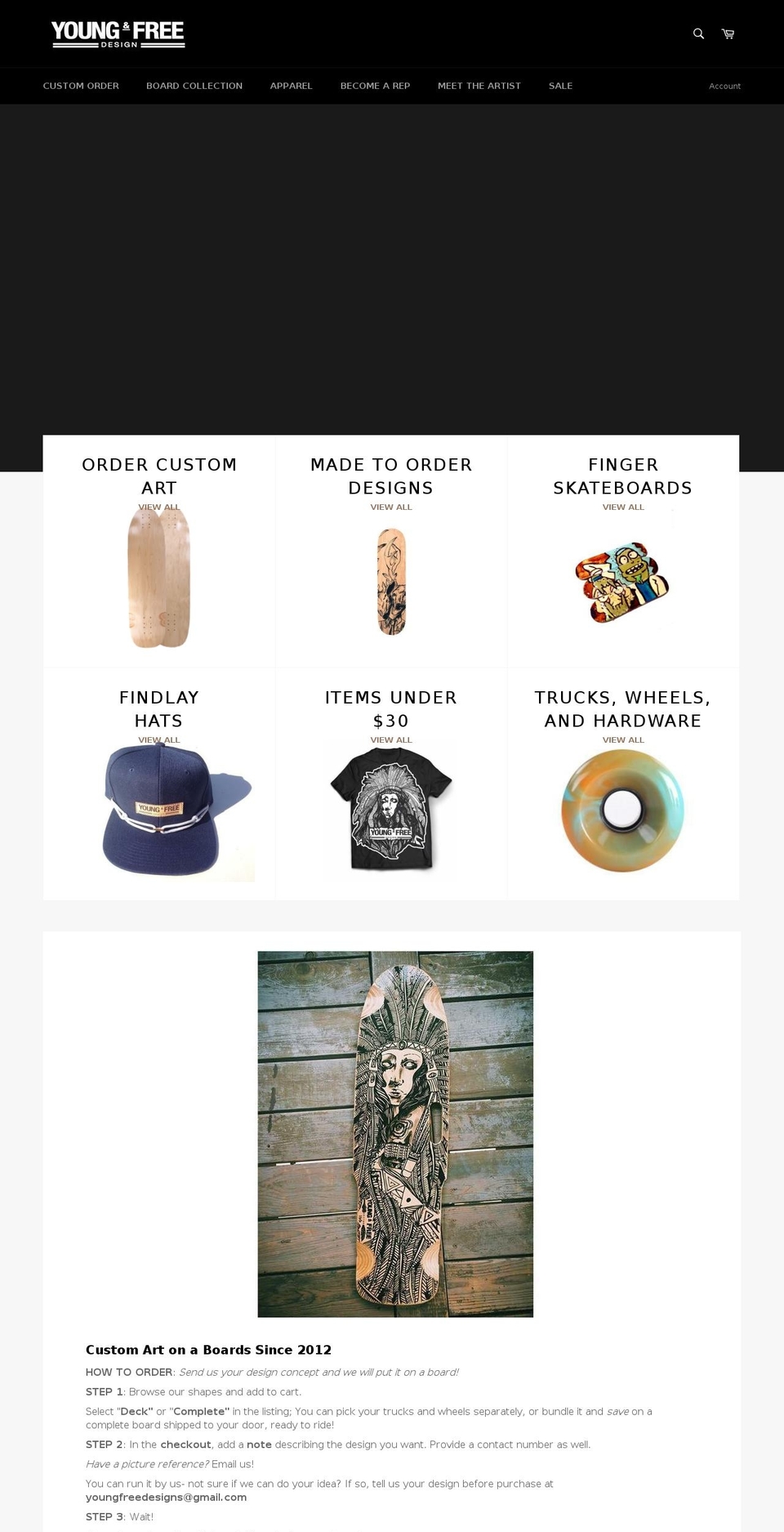youngfreedesigns.com shopify website screenshot