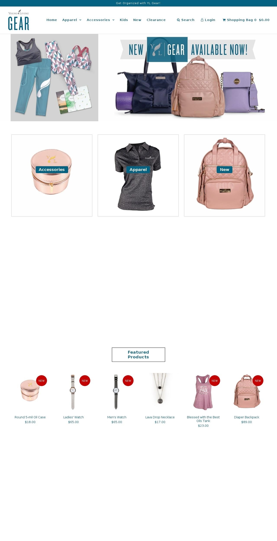younggear.net shopify website screenshot