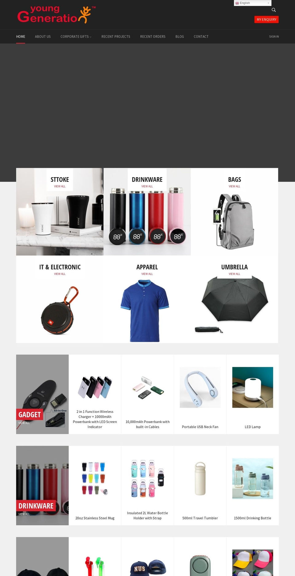 younggenerationshop.com shopify website screenshot