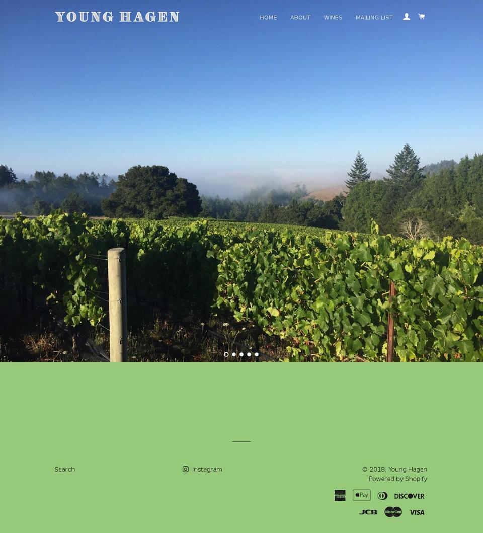 younghagen.com shopify website screenshot