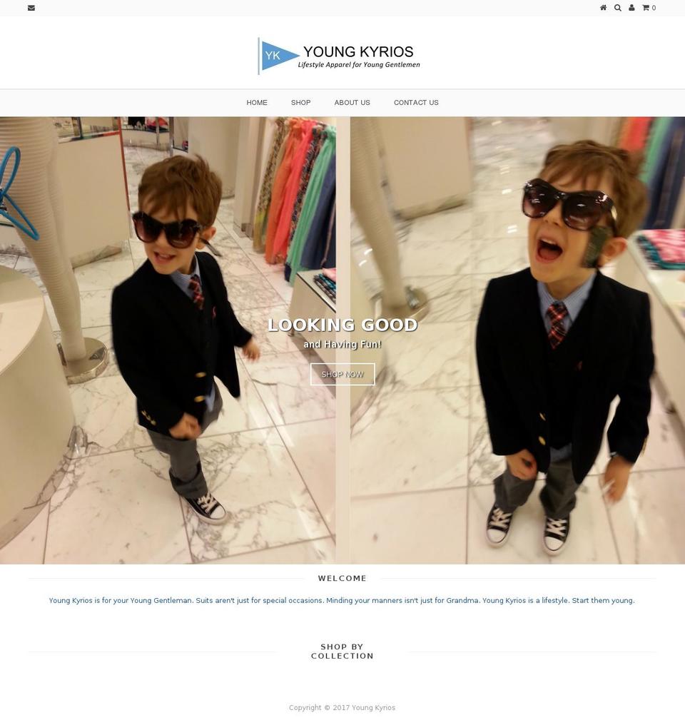 youngkyrios.com shopify website screenshot
