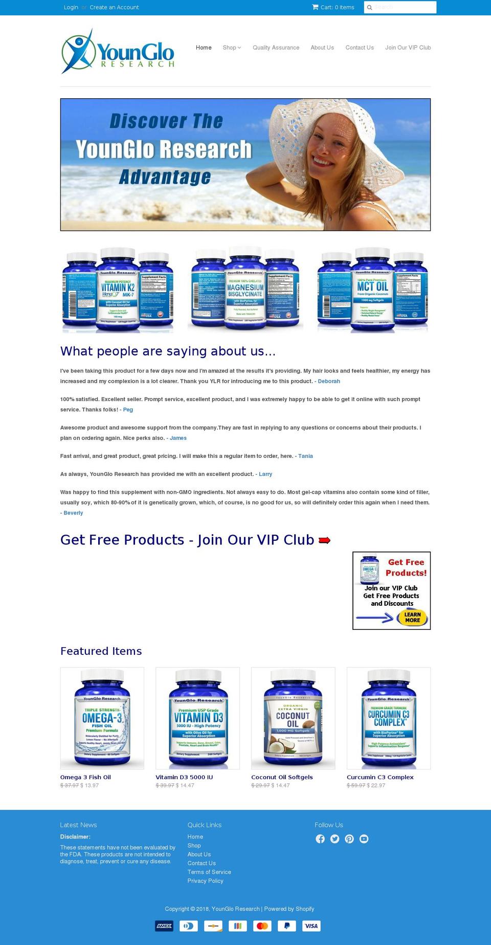 youngloresearch.com shopify website screenshot