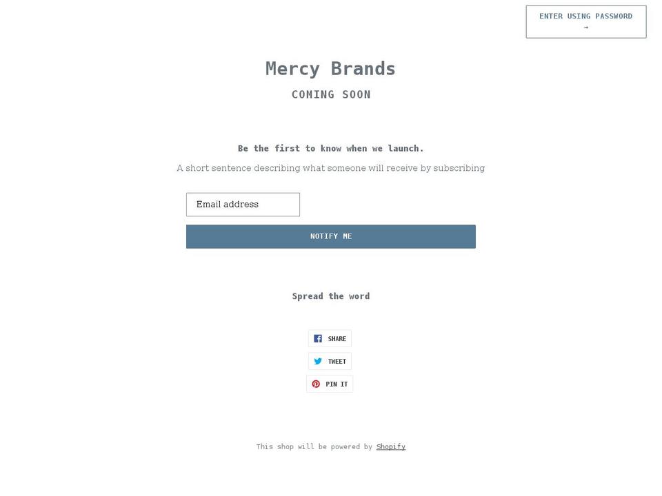 youngmercy.myshopify.com shopify website screenshot