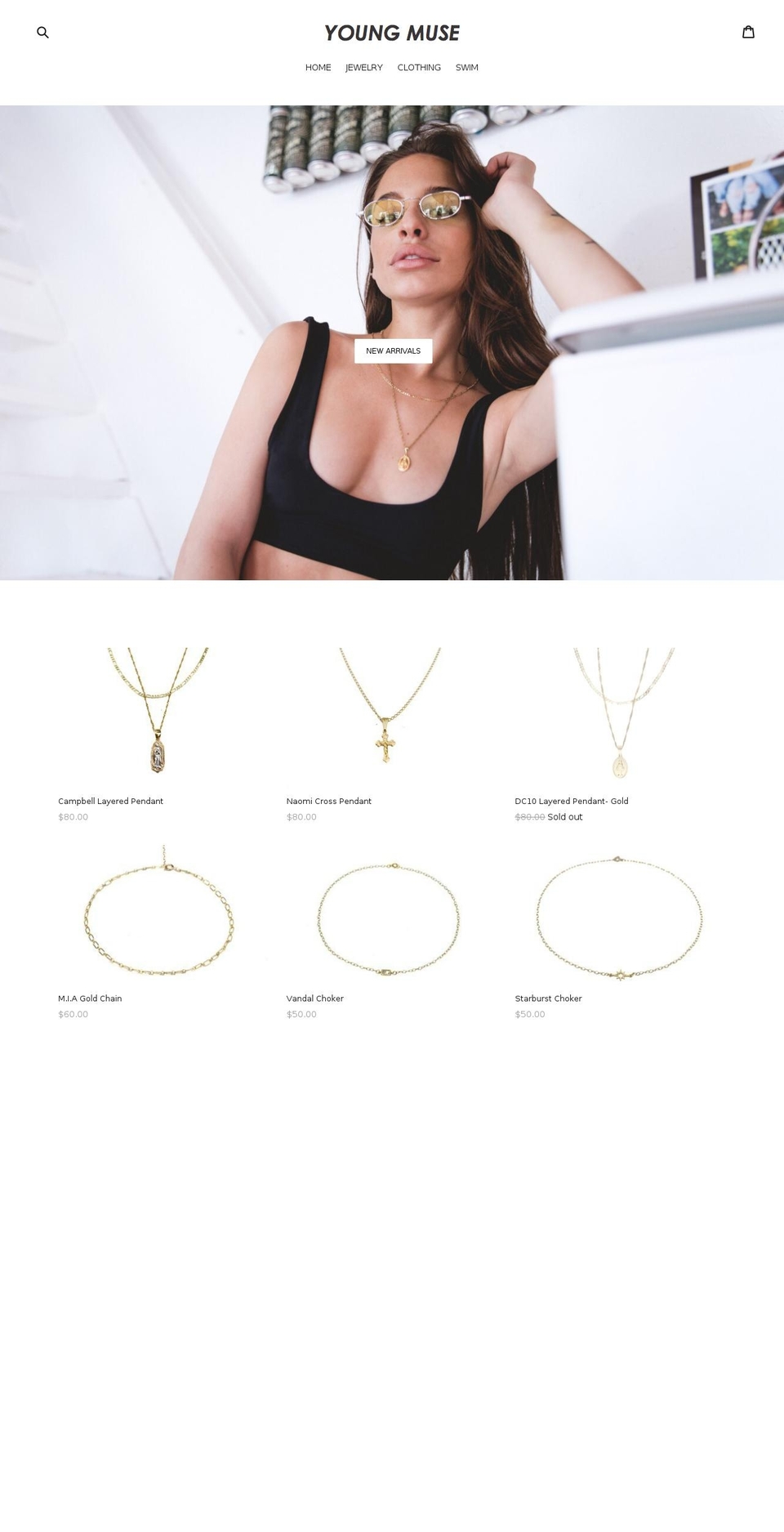 youngmuseshop.com — Shopify storefront screenshot