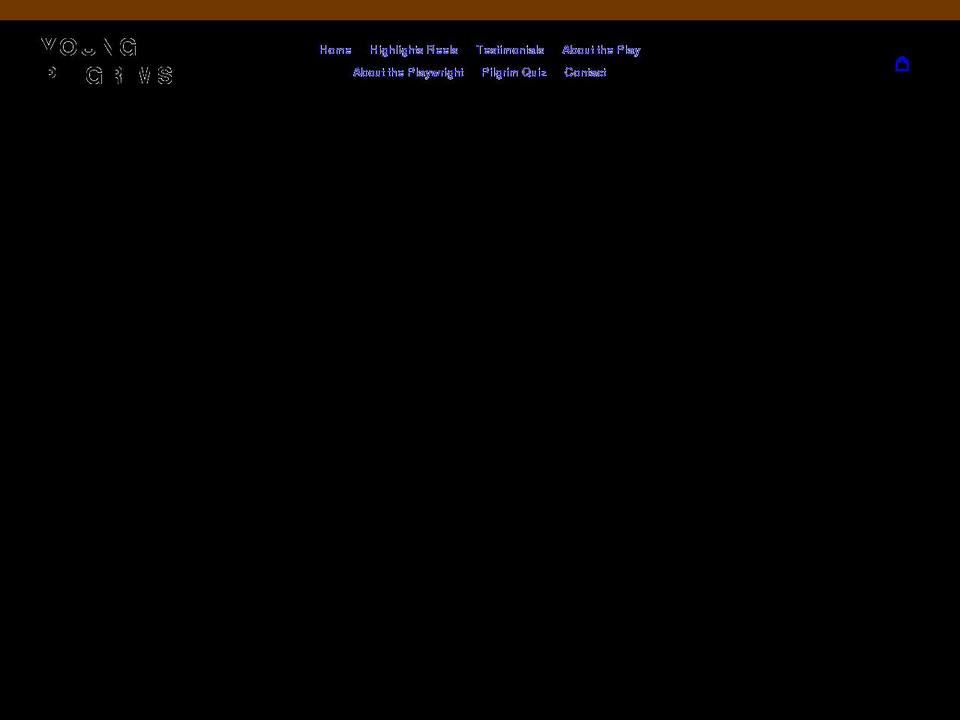 youngpilgrimstheplay.com shopify website screenshot