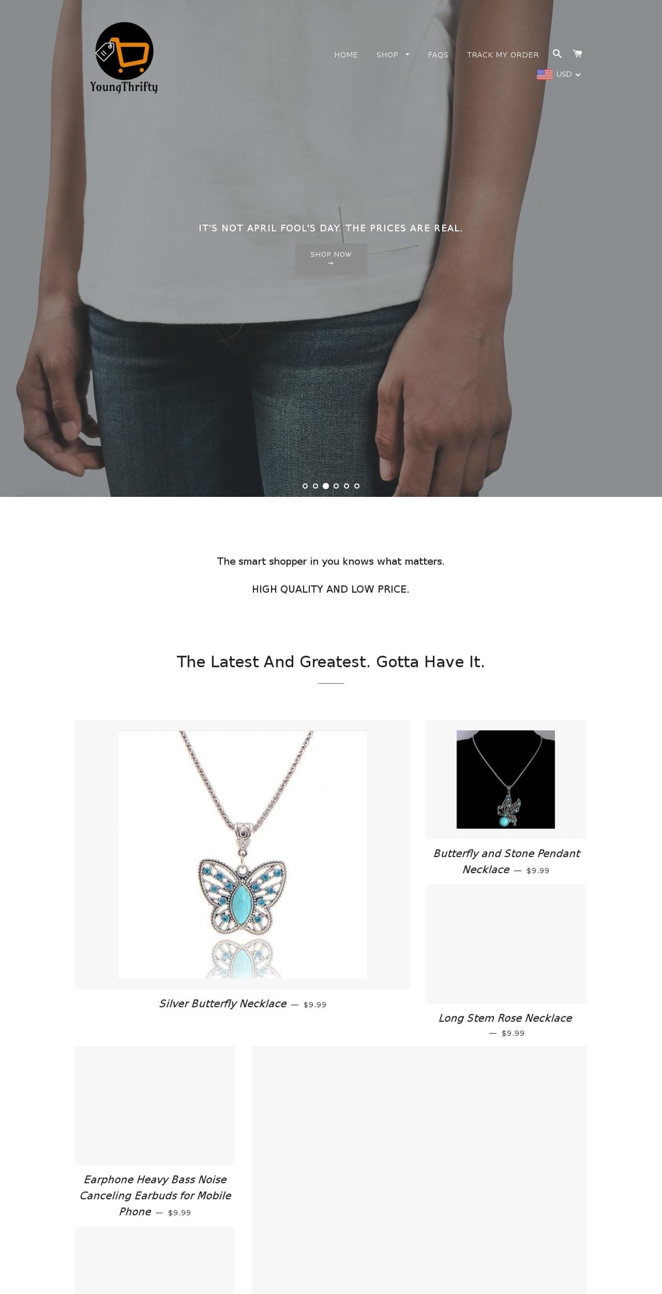 youngthrifty.com — Shopify storefront screenshot