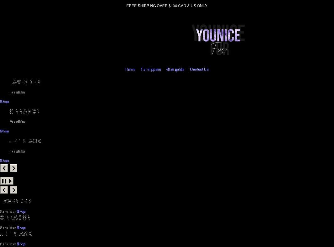 younicefur.com shopify website screenshot