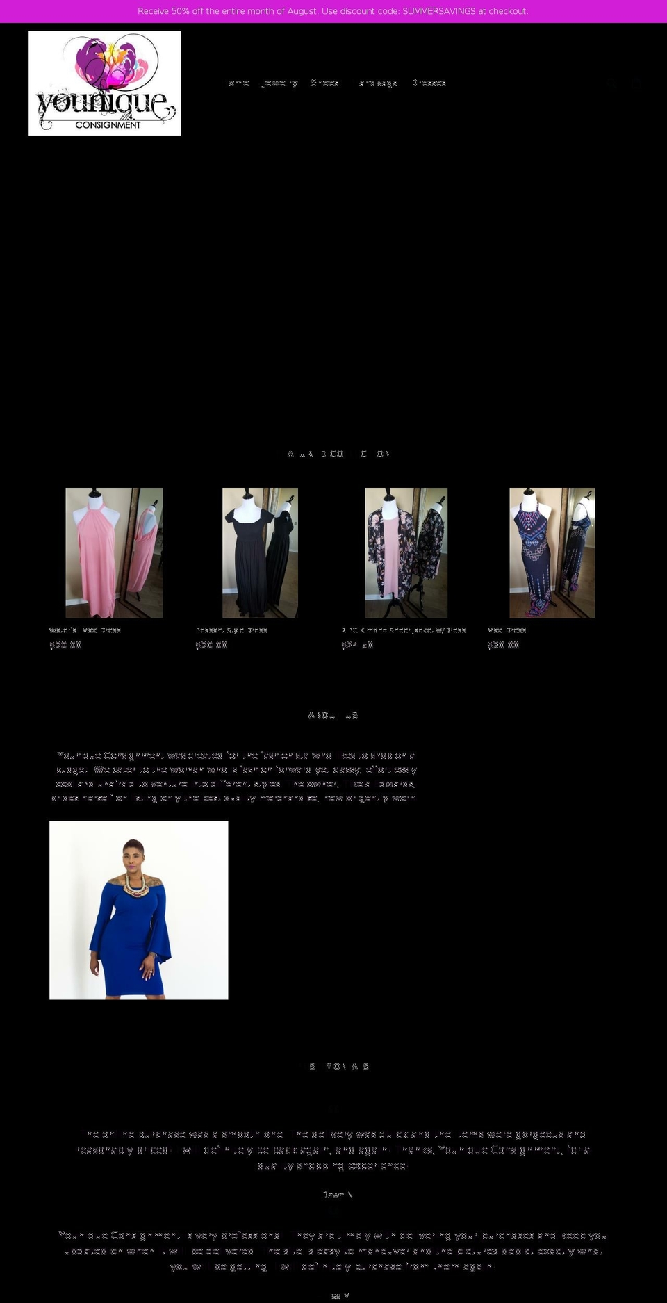 youniqueconsignment.com — Shopify storefront screenshot