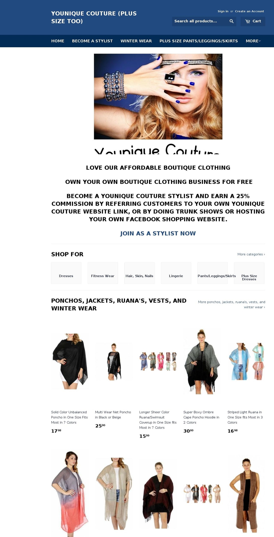 youniquecouture.com shopify website screenshot
