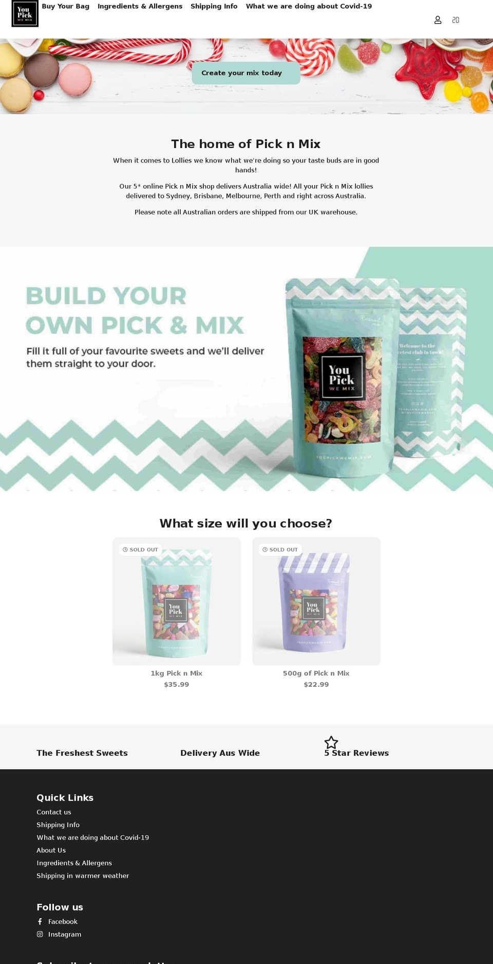 youpickwemix.com.au shopify website screenshot