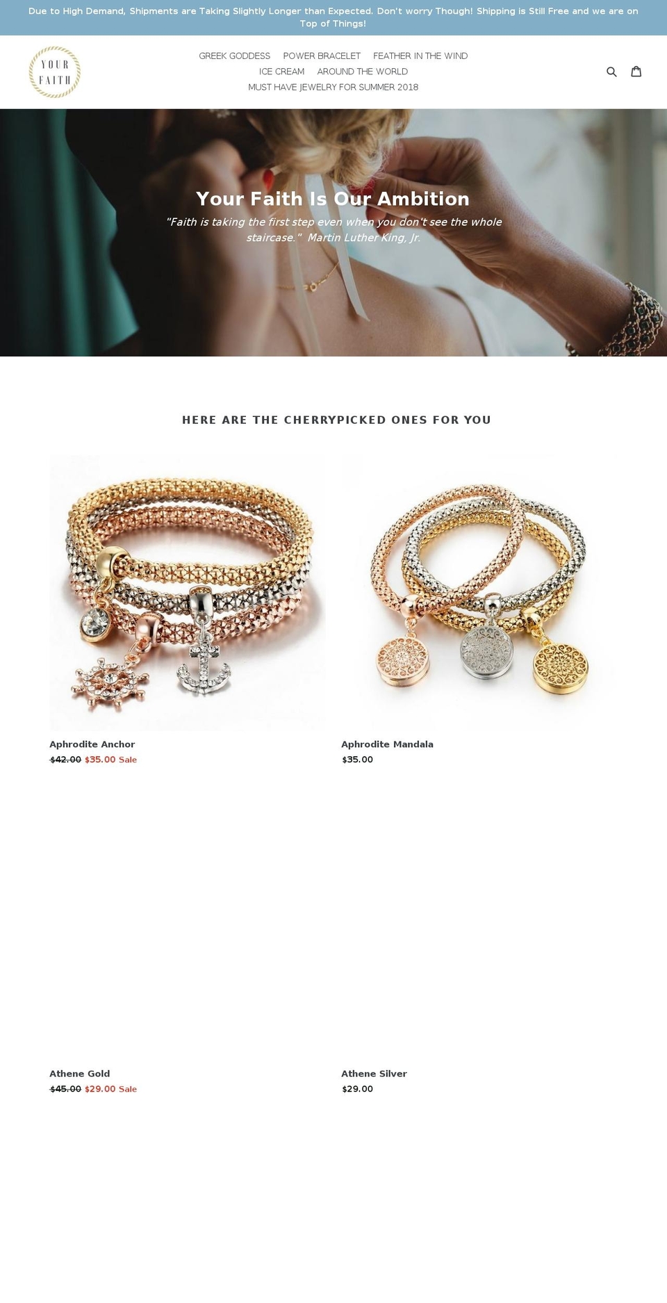 your-faith.com — Shopify storefront screenshot