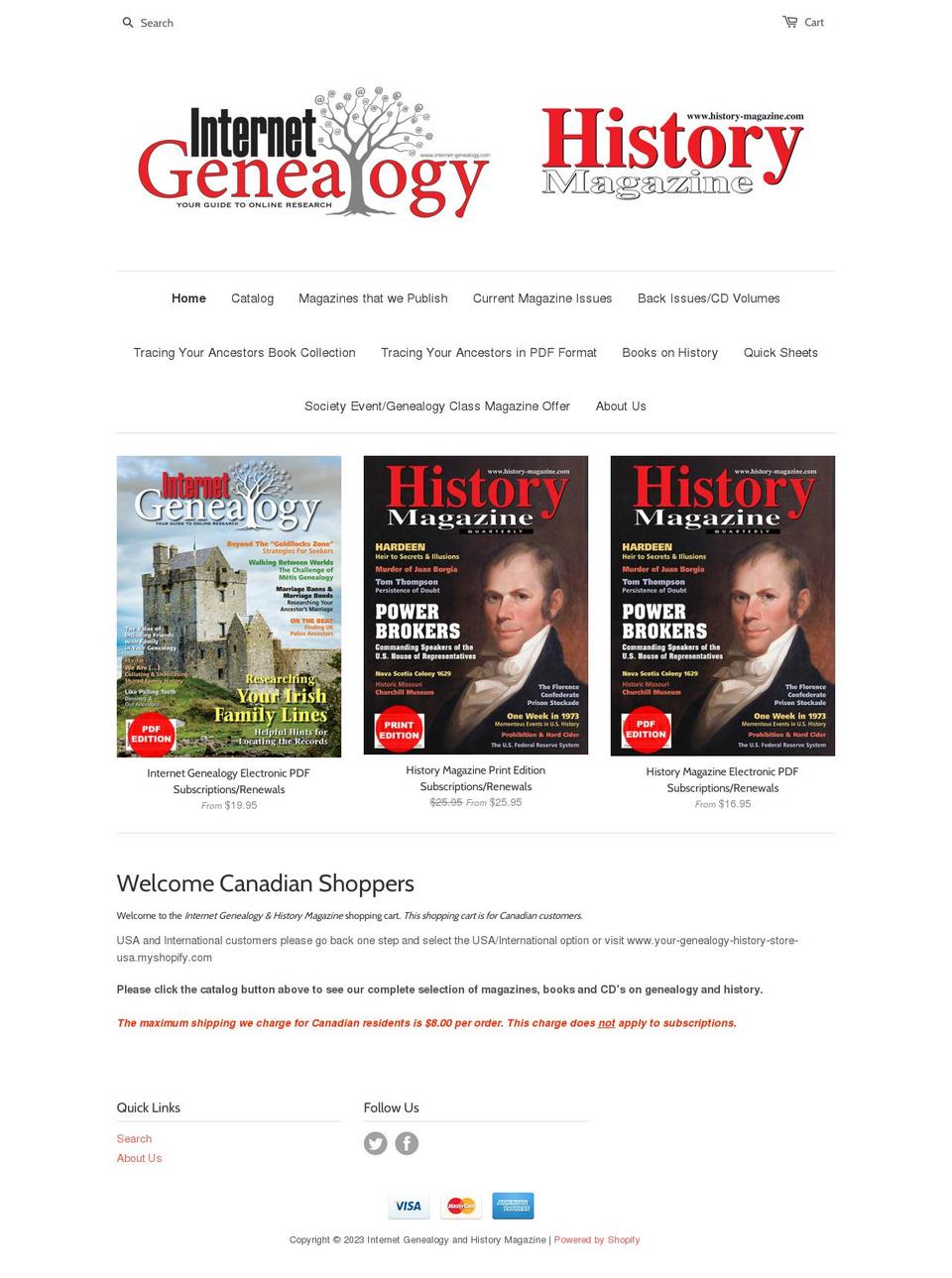 your-genealogy-history-store-cda.myshopify.com shopify website screenshot