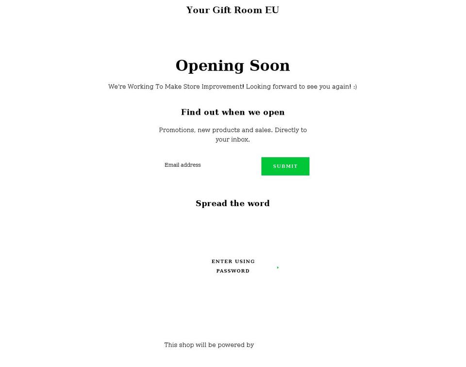 your-gift-room-eu.myshopify.com shopify website screenshot
