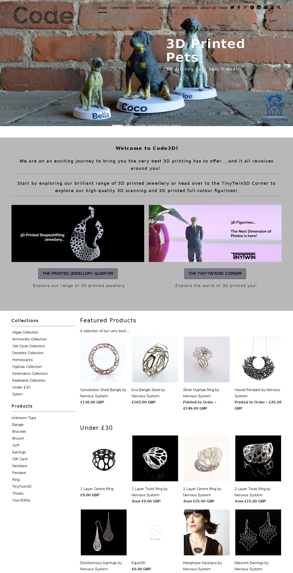 your3dpet.com shopify website screenshot