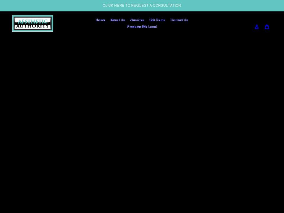 youraestheticauthority.com shopify website screenshot