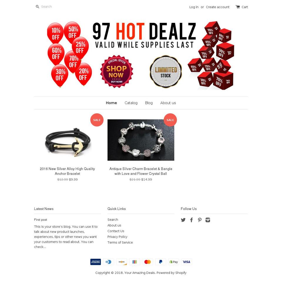youramazingstores.com — Shopify storefront screenshot