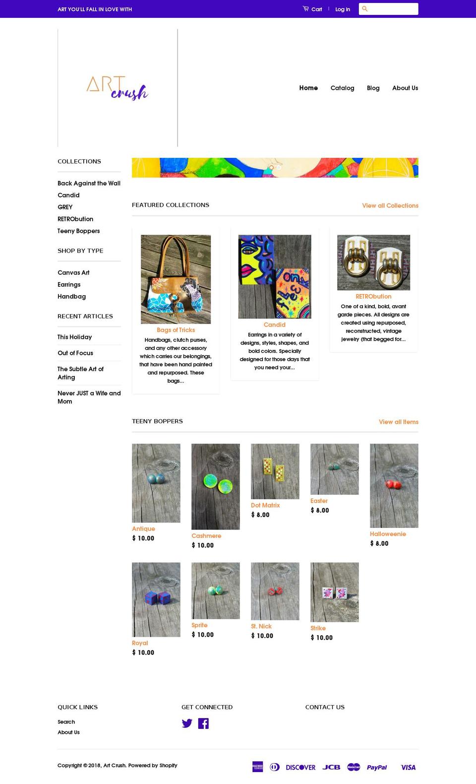 yourartcrush.com — Shopify storefront screenshot